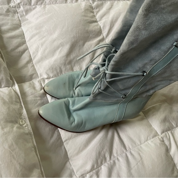 Vintage Francesca Martello blue leather boots - Picture 7 of 8